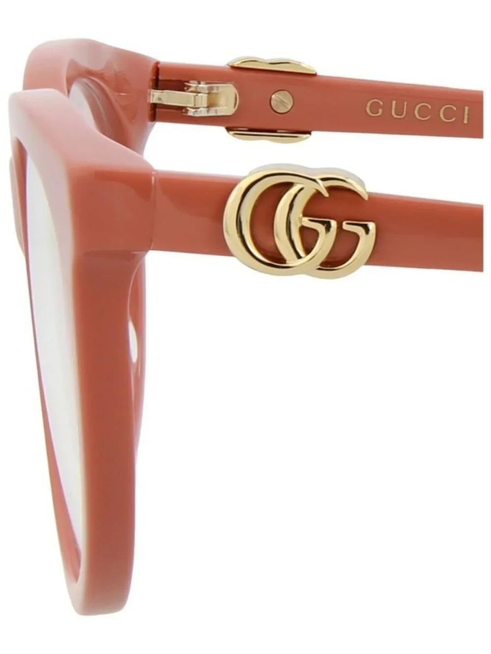 New Gucci Womens Round/Oval Pink Pink Transparent Fashion Designer Eyeglasses